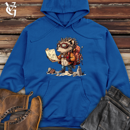 Hedgehog Explorer Quest Midweight Hooded Sweatshirt Style001
