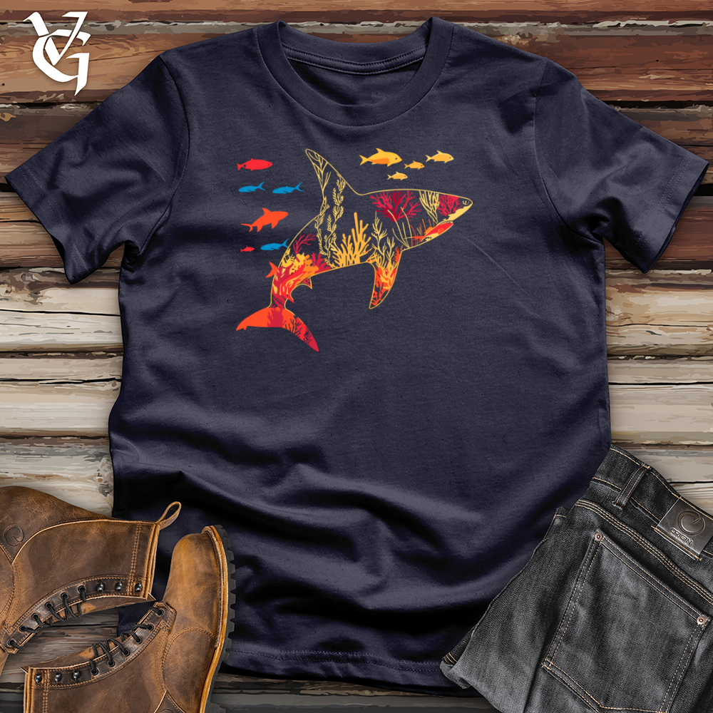 Reef Encased Shark Silhouette Cotton Tee