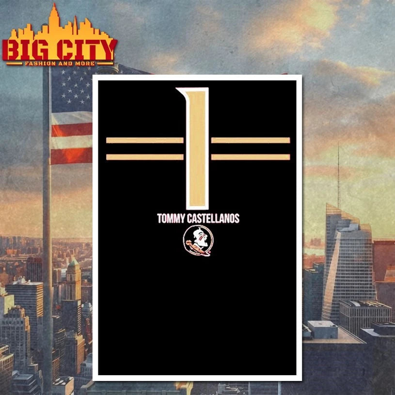 FSU Football Tommy Castellanos 1 Stripe shirts
