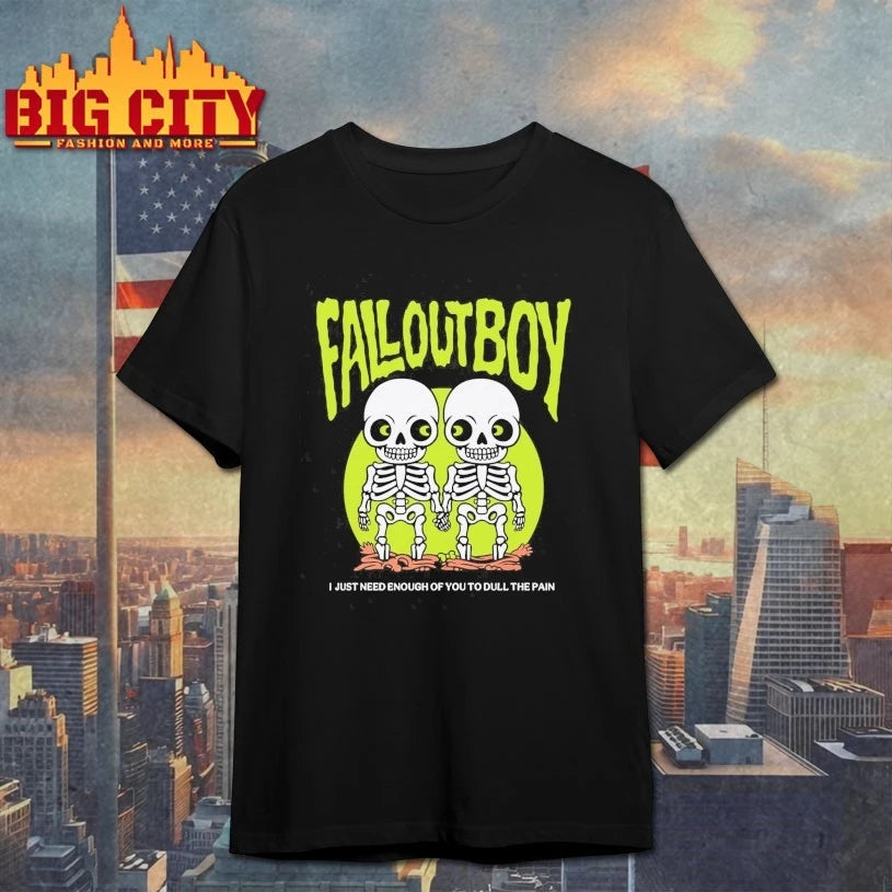 Fall Out Boy Twin Skeleton I just need enough of You to dull the pain shirt
