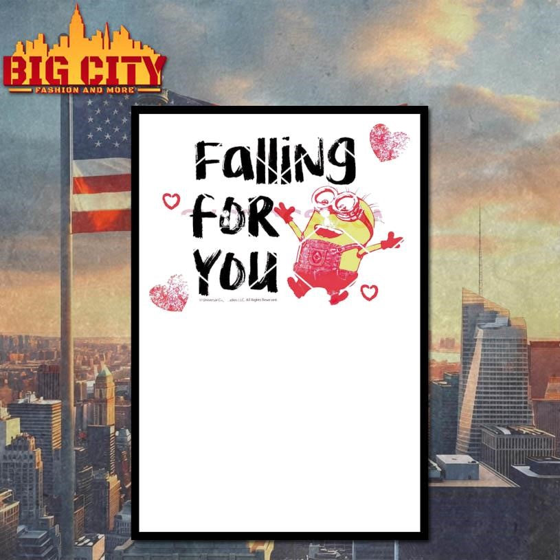 Falling For You Minion Hearts Love Valentine Shirt