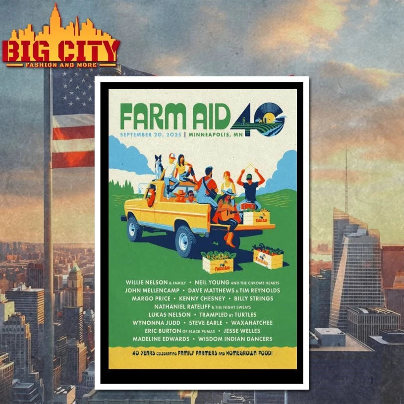 Farm Aid Sep 20 2025 Minneapolis MN Poster Shirt