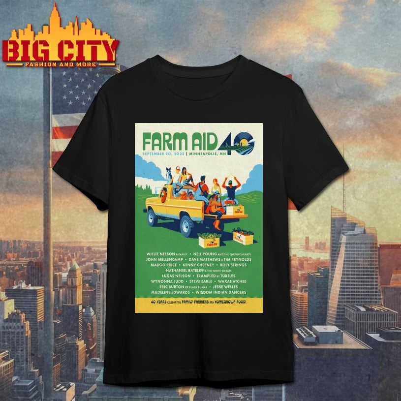 Farm Aid Sep 20 2025 Minneapolis MN Poster Shirt