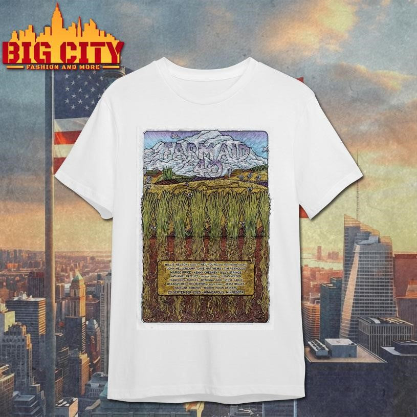 Farm Aid Sept 20 2025 Tour Poster In Minneapolis MN Shirt