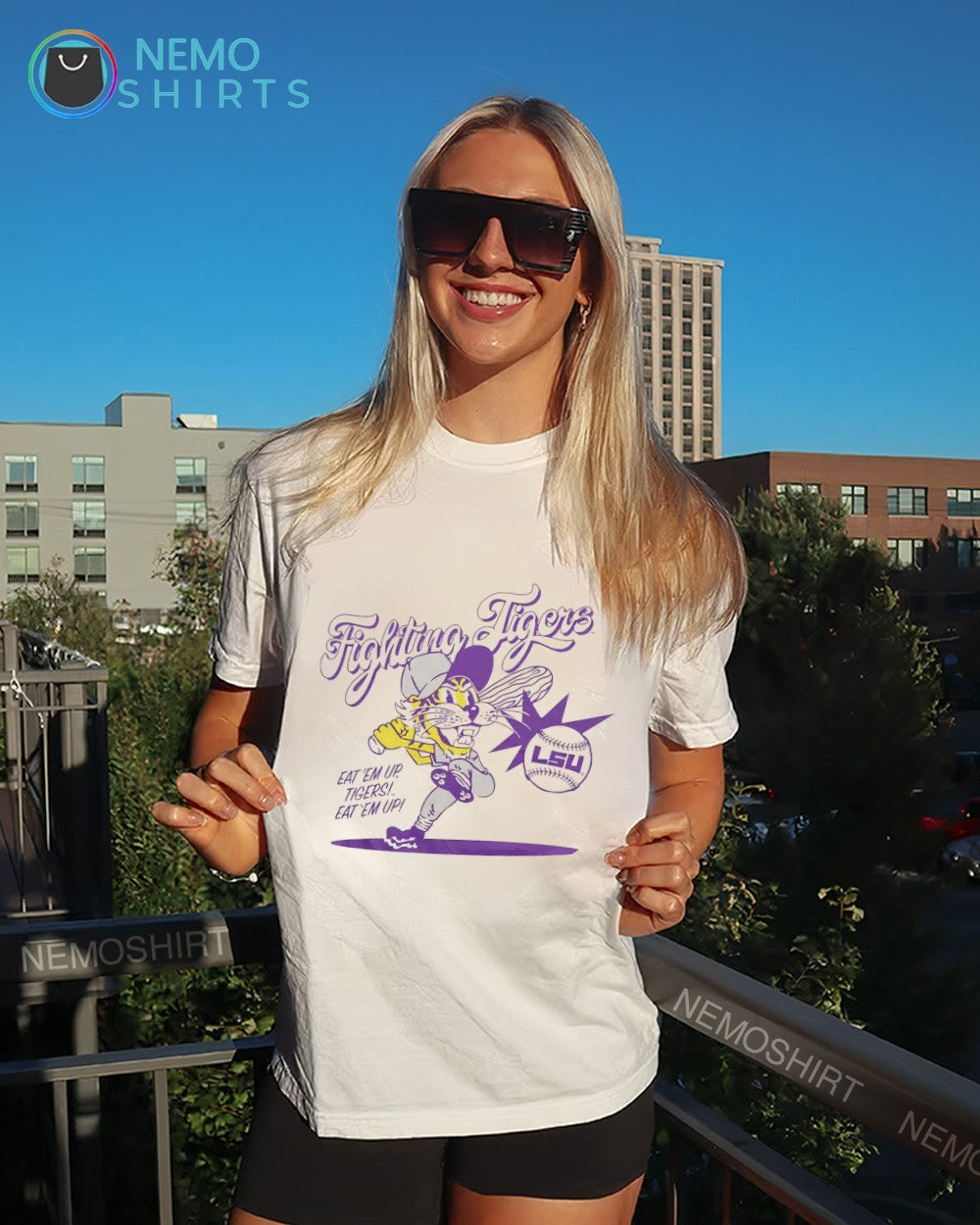 Fighting Tigers LSU Tiger eat ’em up mascot shirt