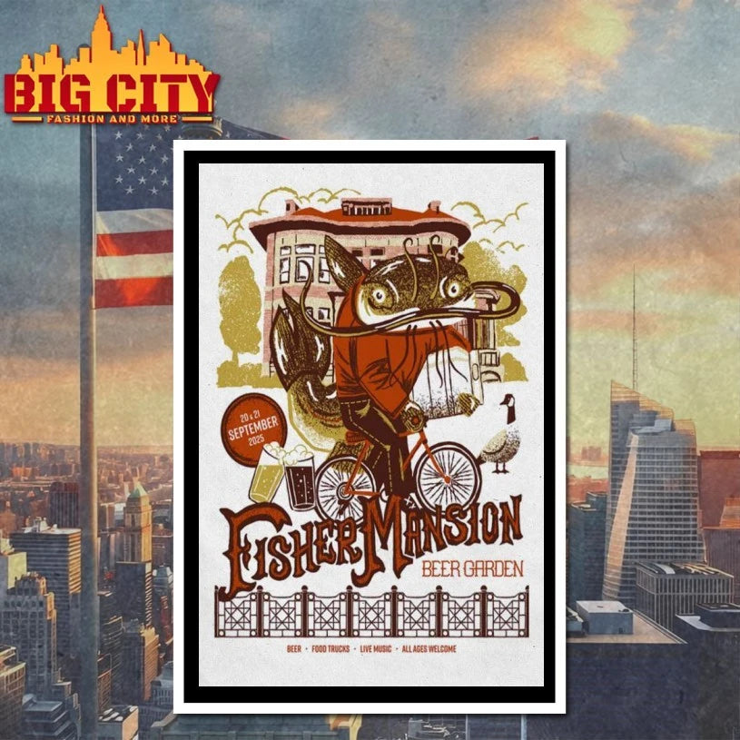 Fisher Mansion Beer Garden Sept 20-21 2025 Poster shirts