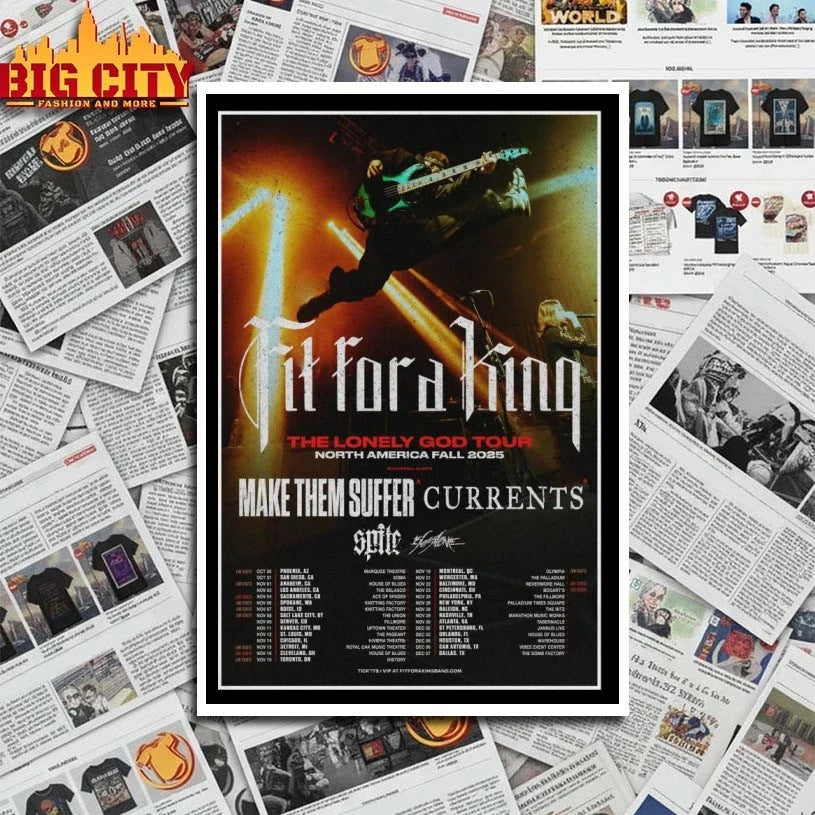Fit For A King Borth America Fall 2025 Poster shirt