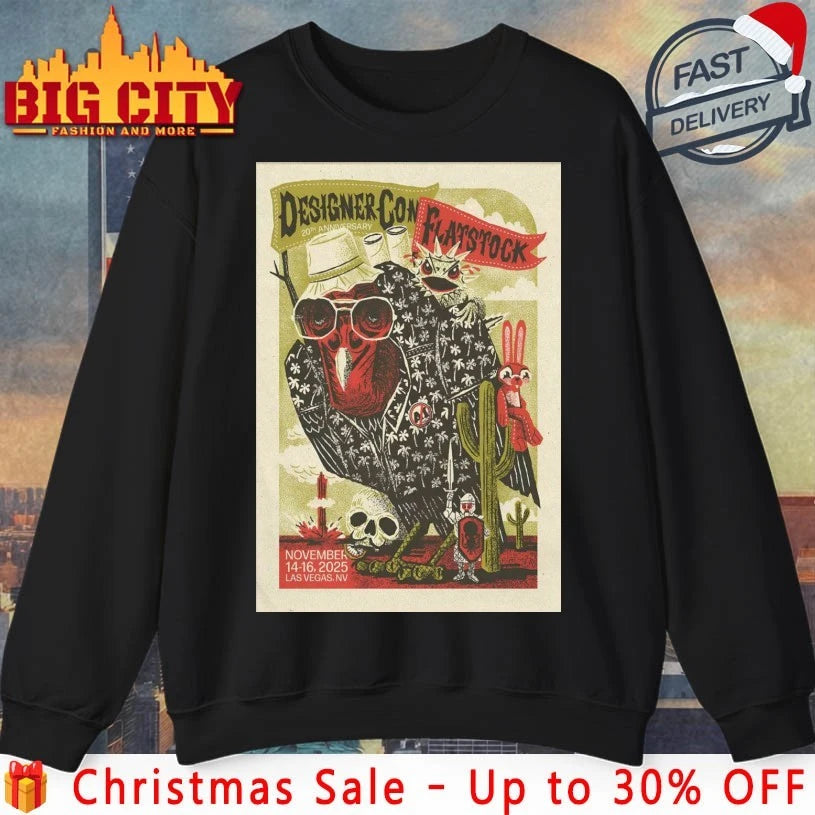 Flatstock 11-14 11-16-2025 DesignerCon in Las Vegas NV Poster shirt