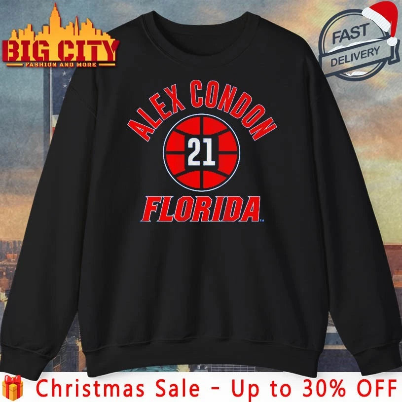 Florida Basketball Alex Condon Name Number Ball shirt