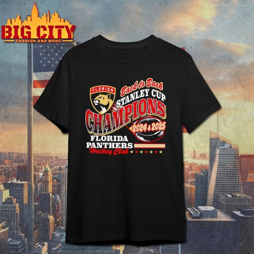 Florida Panthers back to back stanley cup champions 2024 &amp; 2025 shirt