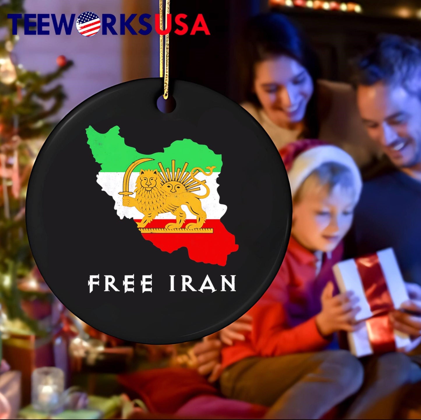 Free Iran Map Lion and Sun Persian Flag shirt