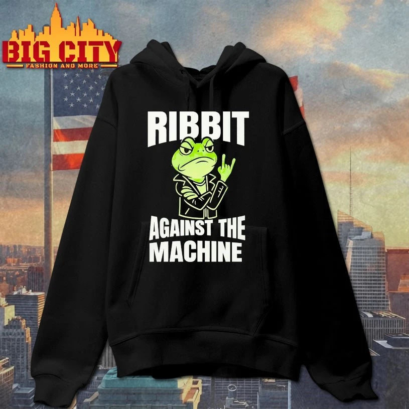 Frog Ribbit Against The Machine shirt