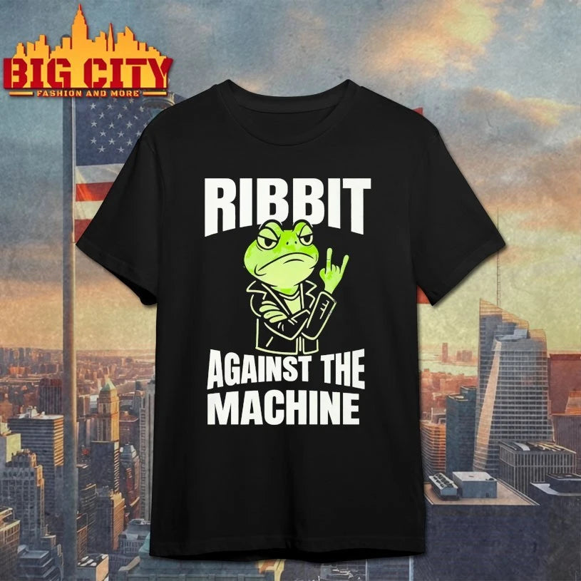 Frog Ribbit Against The Machine shirt