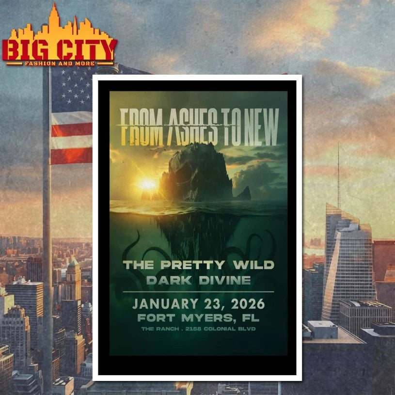 From Ashes To New Jan 23 2026 The Ranch Concert Hall And Saloon In Fort Myers FL Poster shirt