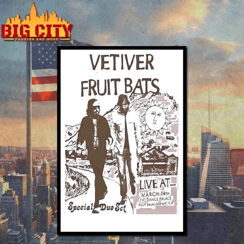 Fruit Bats And Vetiver 3.14.2026 Point Reyes Ca Shirt