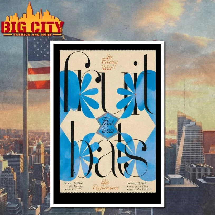 Fruit Bats California January 2026 Tour Poster shirt