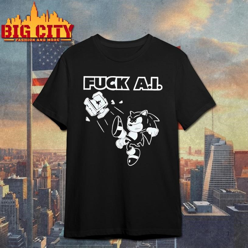 Fuck Ai The Hedgehog Melcom Brown Shirt