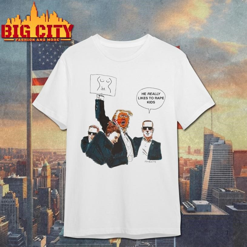 Fuck Charlie Kirk And Trump He Really Likes To Rape Kids Shirt