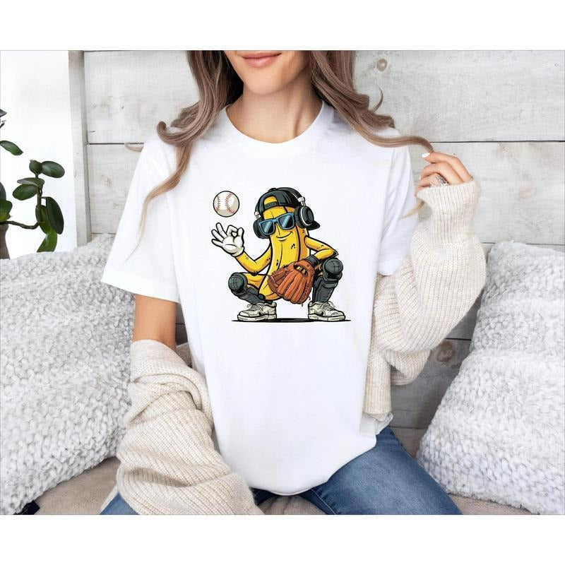 Fun - loving and Trendy T - Shirt: Make a Statement with a Cool Banana Athlete Design