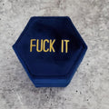 Funny Custom Velvet Ring Box