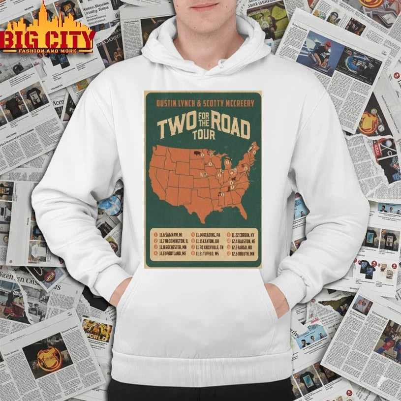 Funny Dustin Lynch &amp; Scotty McCreery Road Tour 2025 Poster Shirts