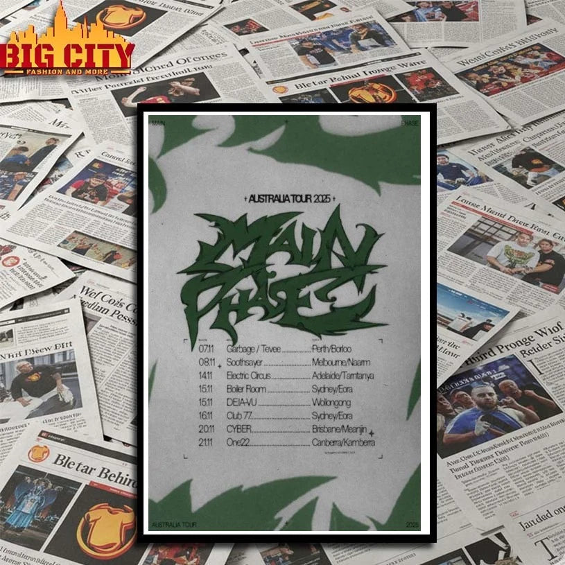 Funny Main Phase Australia Tour 2025 Poster shirts