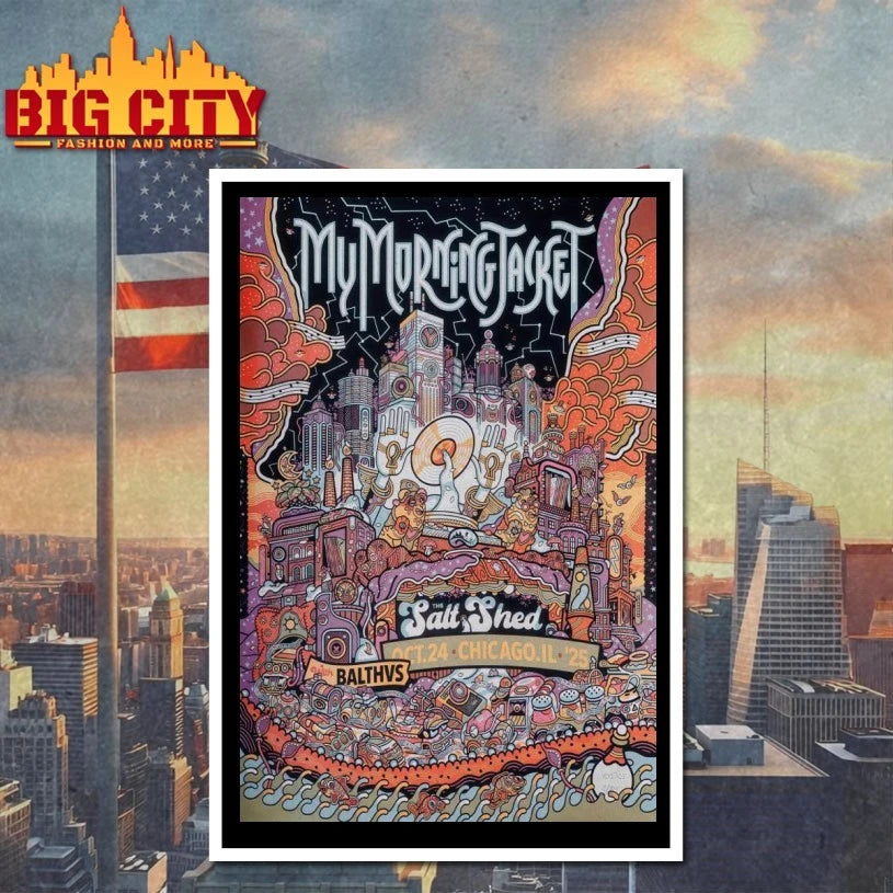 Funny My Morning Jacket Oct 24 2025 Chicago Tour Poster shirt