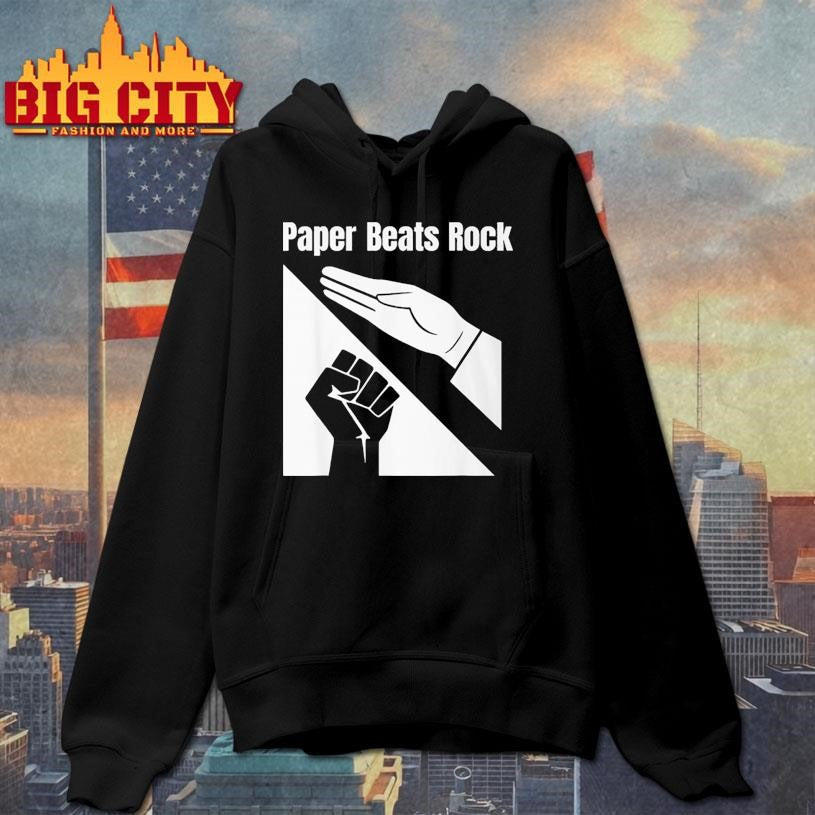 Funny Paper Beats Rock Logo Shirt