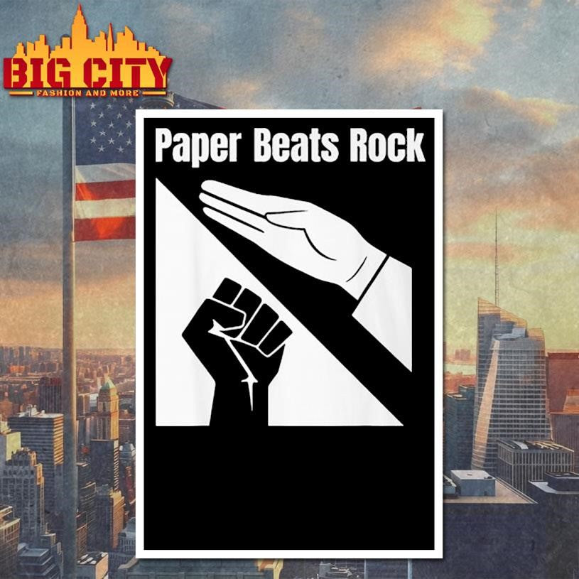 Funny Paper Beats Rock Logo Shirt