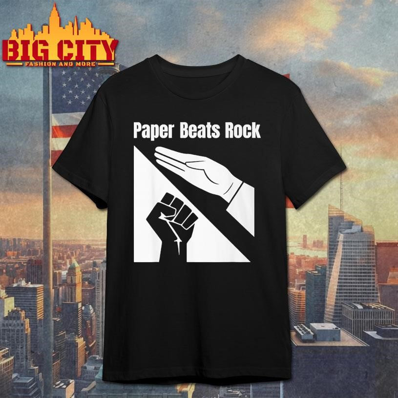 Funny Paper Beats Rock Logo Shirt