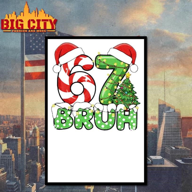 Funny Santa Bruh Christmas Meme Six Seven 67 shirt