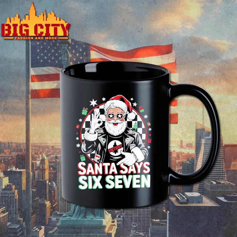 Funny Santa Says Six Seven Christmas 67 Meme Xmas Shirt