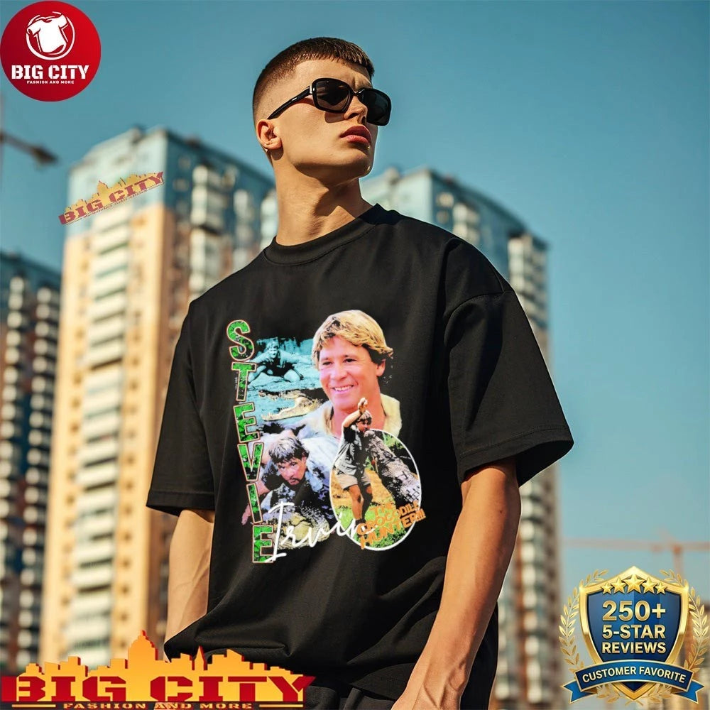 Funny Stevie Irwin the Crocodile Hunter graphic shirt