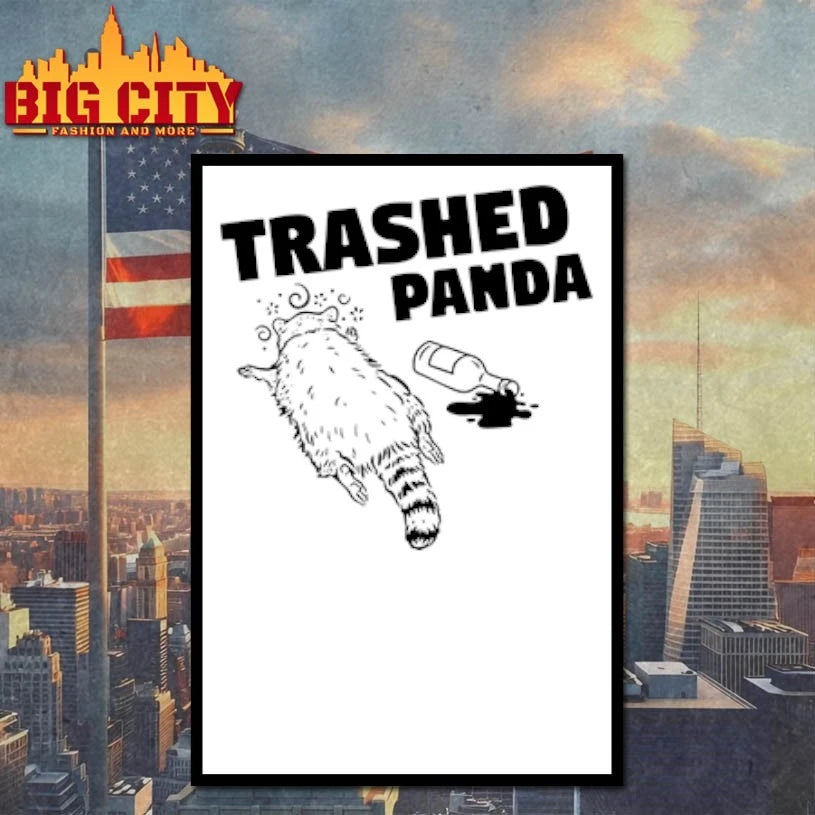 Funny Trashed Panda Raccoon Gets Drunk shirt