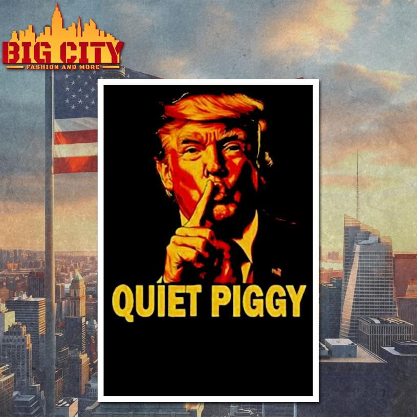 Funny Trump Viral Interview Saying Quiet Quiet Piggy to Reporter shirt
