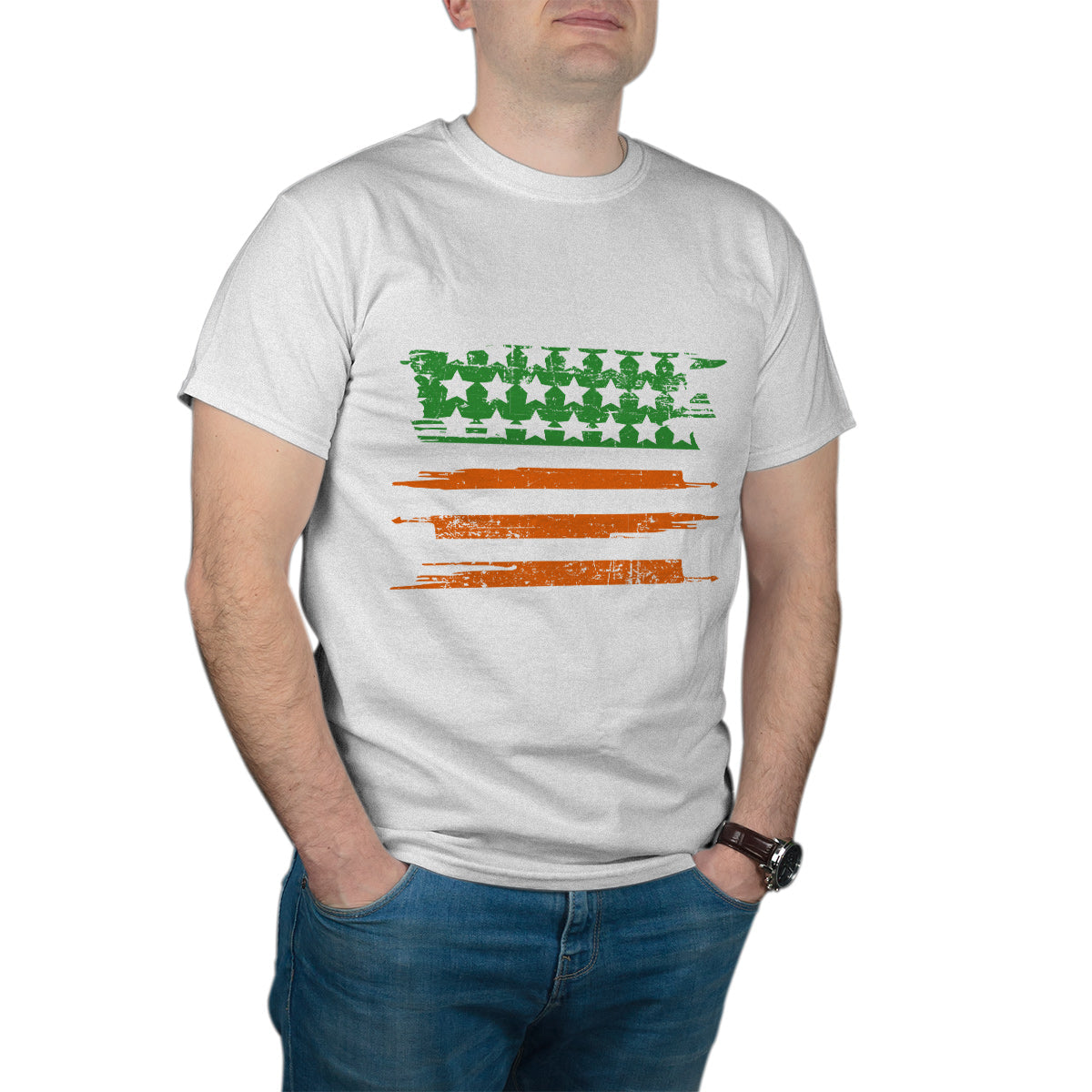St Paddys Day Shirt American Flag Irish Tshirt St Paddys USA T-Shirt St Paddys Clothing Flag Gift