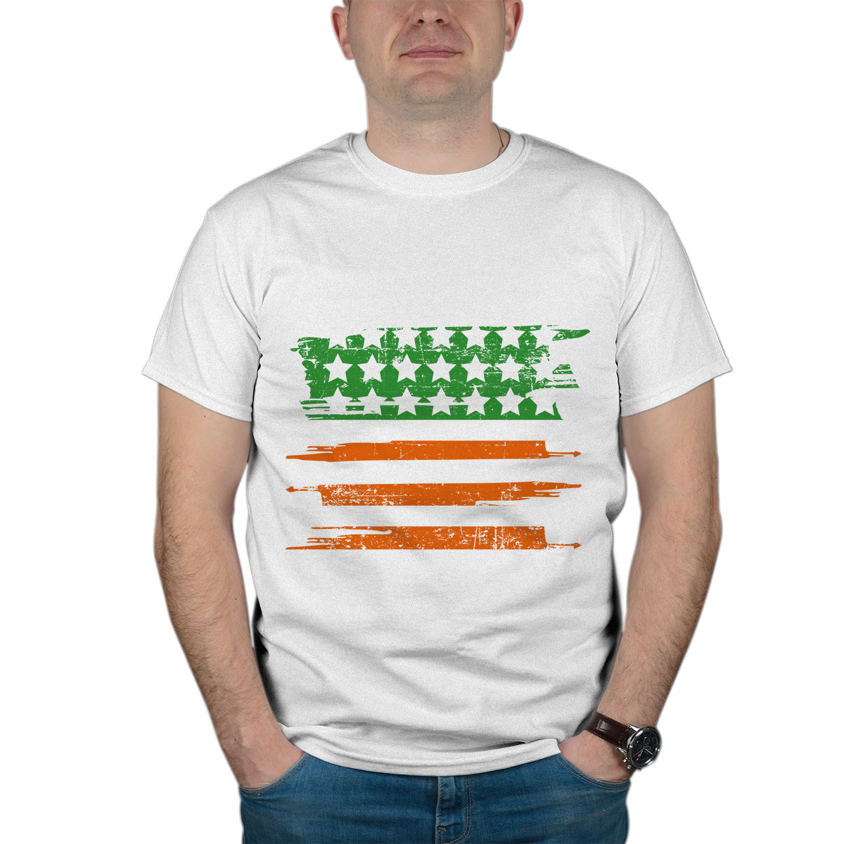 St Paddys Day Shirt American Flag Irish Tshirt St Paddys USA T-Shirt St Paddys Clothing Flag Gift
