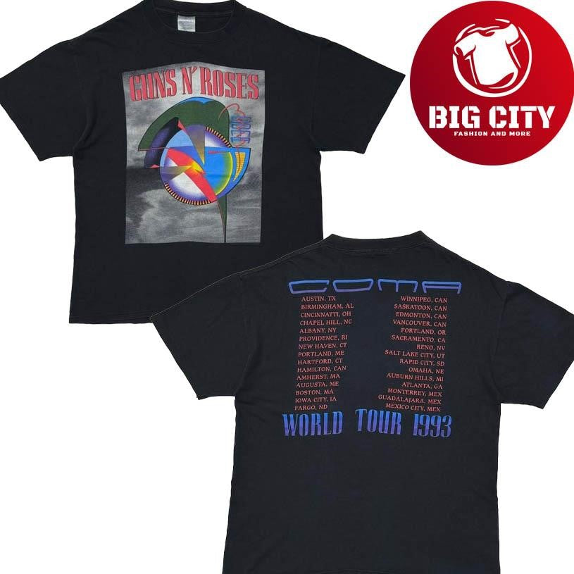 GUNS N’ ROSES COMA WORLD TOUR 1993 BROCKUM XL 8283 Two Sided Shirt