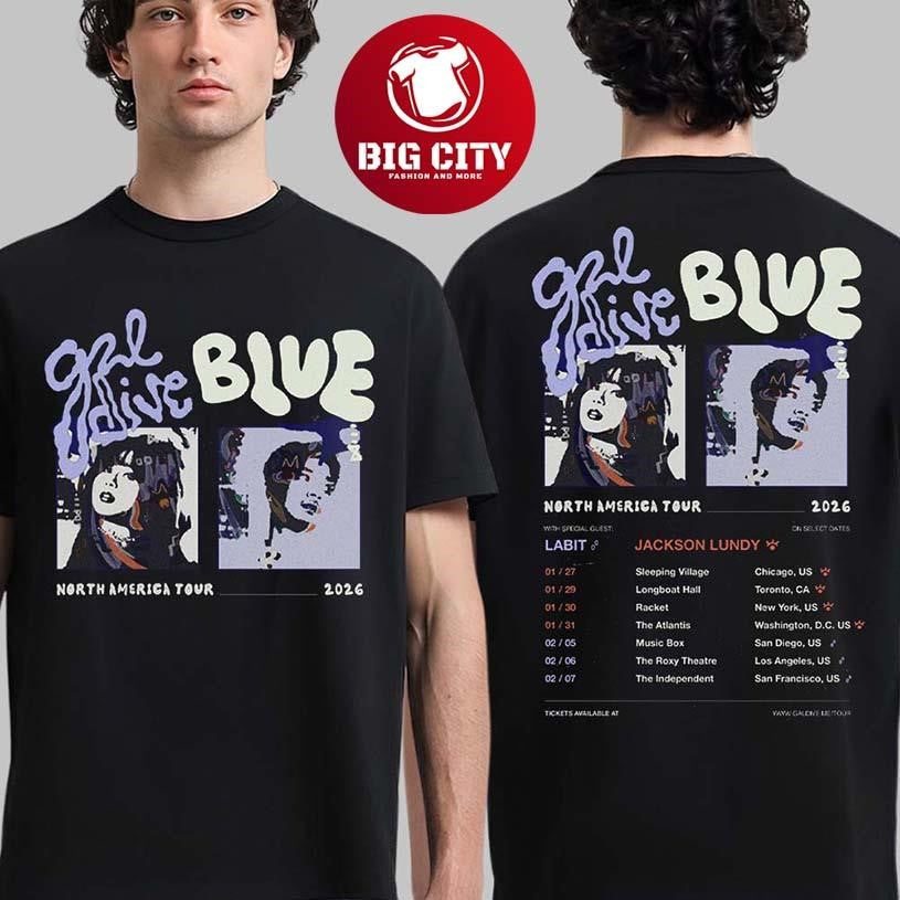 Galdive Blue North America Tour 2026 Schedule Dates Two Sided Shirt