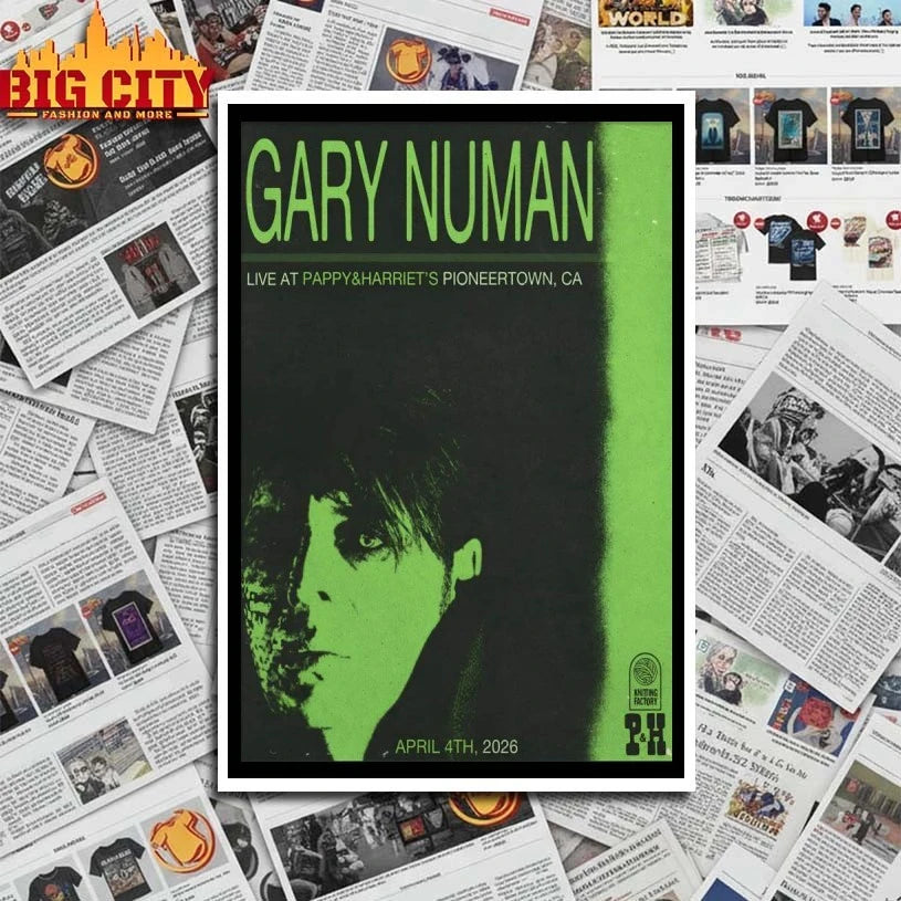 Gary Numan Apr 4 2026 Pappy-Harriet’s in Pioneertown CA Poster Shirts