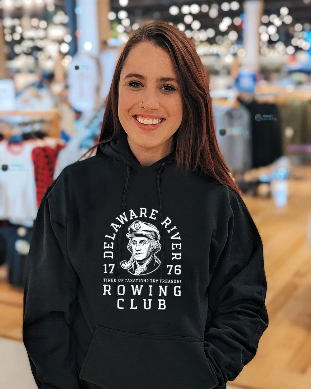 George Washington delaware river rowing club 1776 shirt