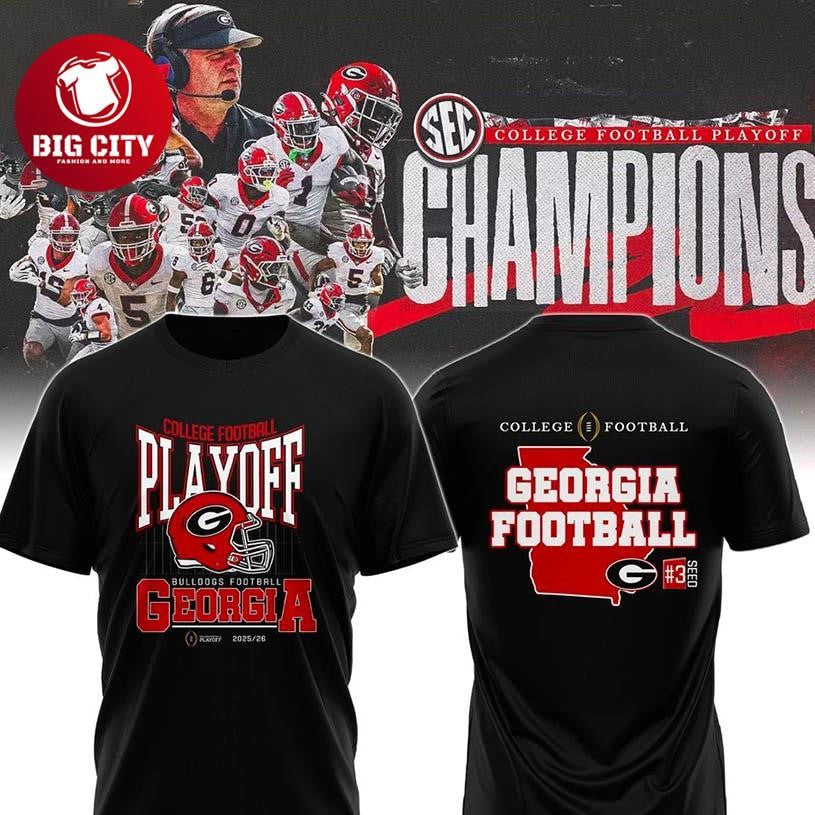 Georgia Bulldogs 2025-26 College Football Playoff Two Sided Shirt