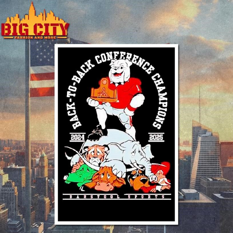 Georgia Bulldogs Back-to-back Conference Champions 2025 Shirt