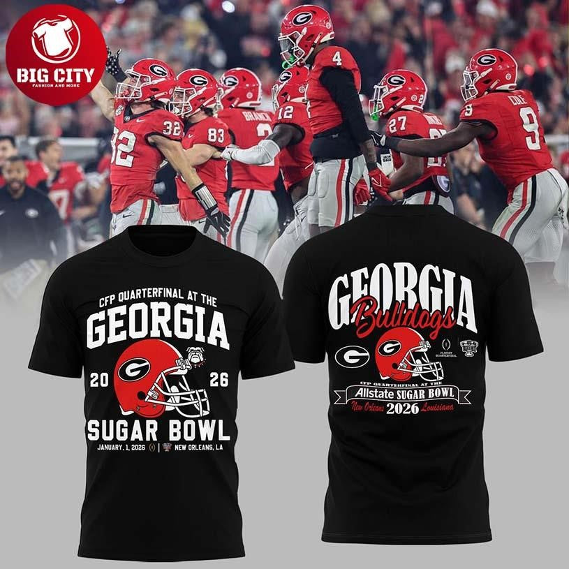 Georgia Bulldogs Celebrate 2026 Sugar Bowl Champions Two Sided Shirt