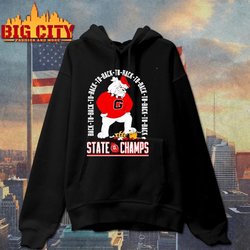 Georgia Bulldogs Mascot Eight Time State Champs Back To Back Shirt