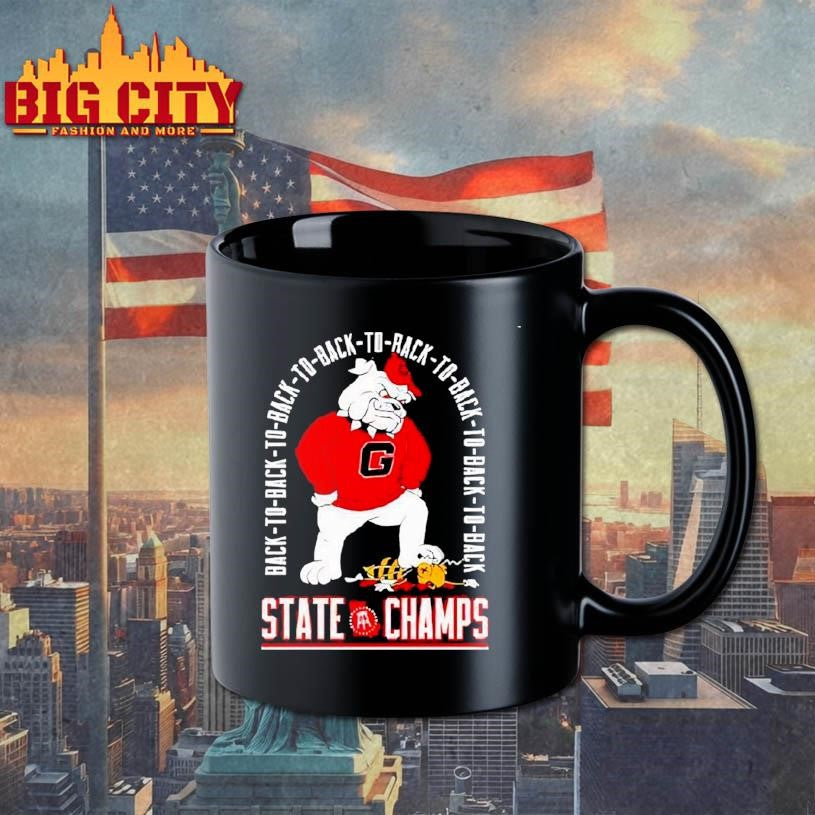 Georgia Bulldogs Mascot Eight Time State Champs Back To Back Shirt