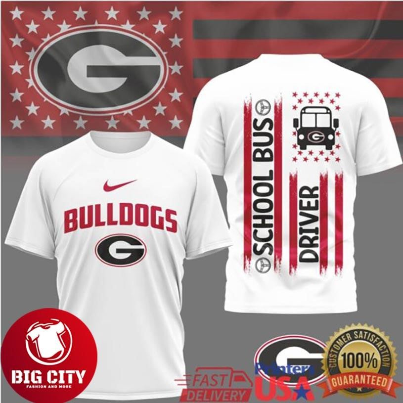 Georgia Bulldogs Official NCAA School Bus Driver Two Sided Shirt