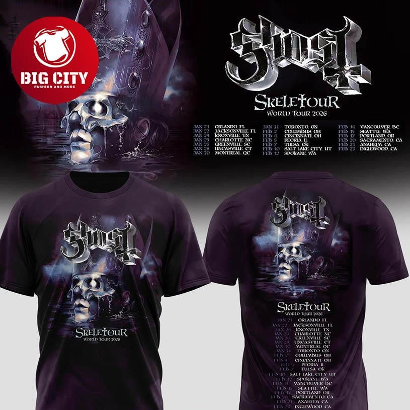 Ghost Band Skeltour 2026 Tour North America Schedule Two Sided Shirt