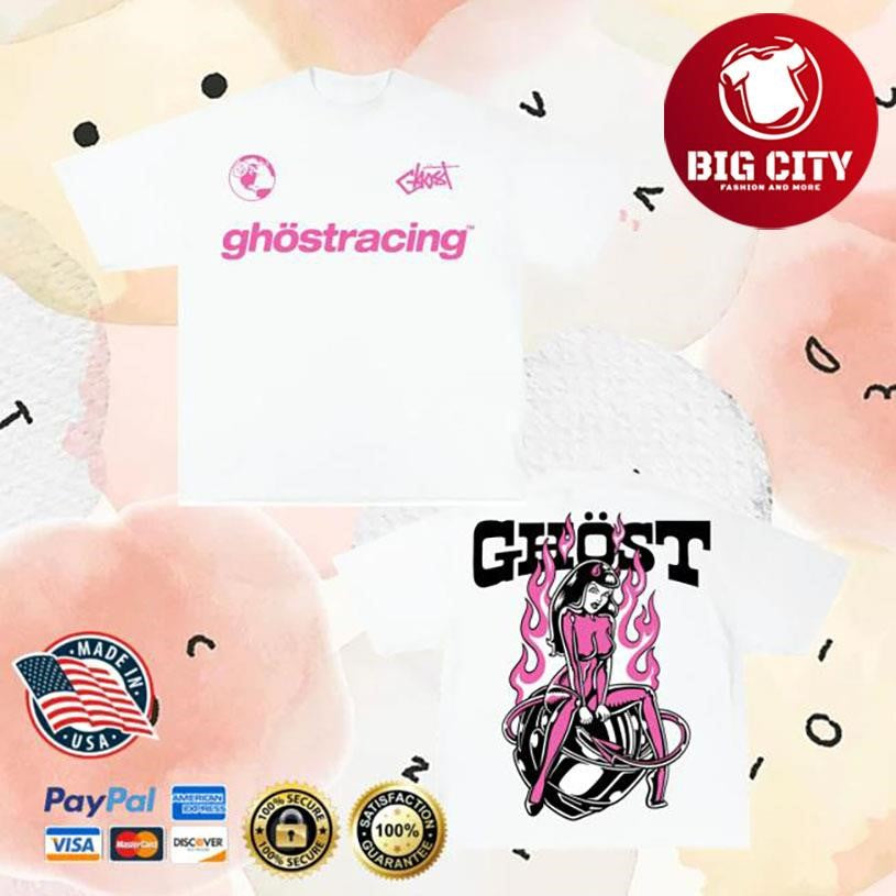 Ghost Racing Ghost Girl Pink Two Sided Shirt