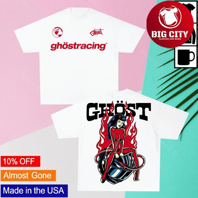 Ghost Racing Ghost Girl Red Two Sided Shirt